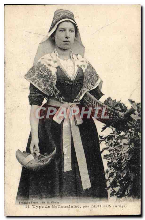 CPA Folklore Bethmalaise pres Castillon Ariege