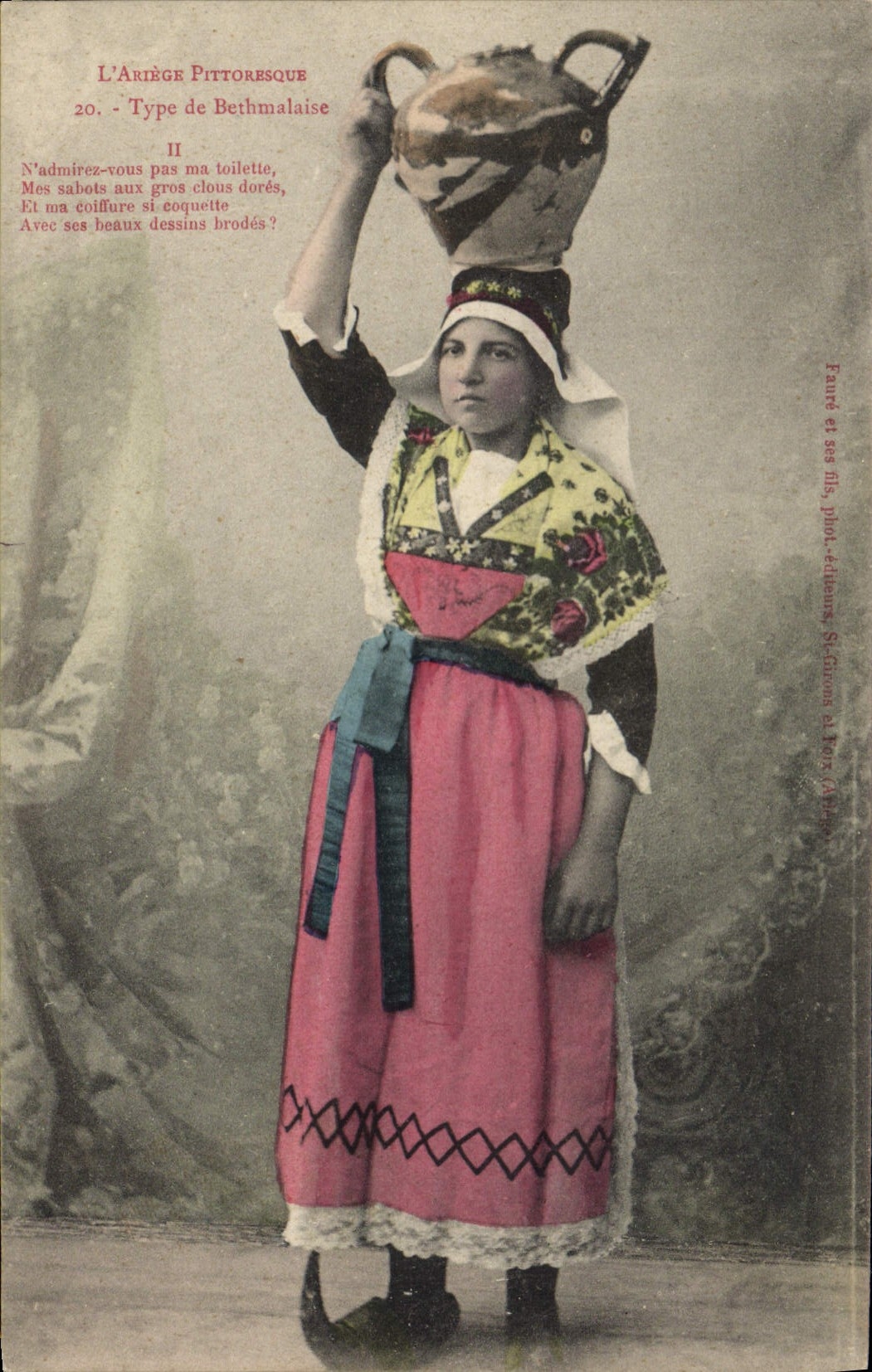 CPA Folklore Ariege Type de Bethmalaise 