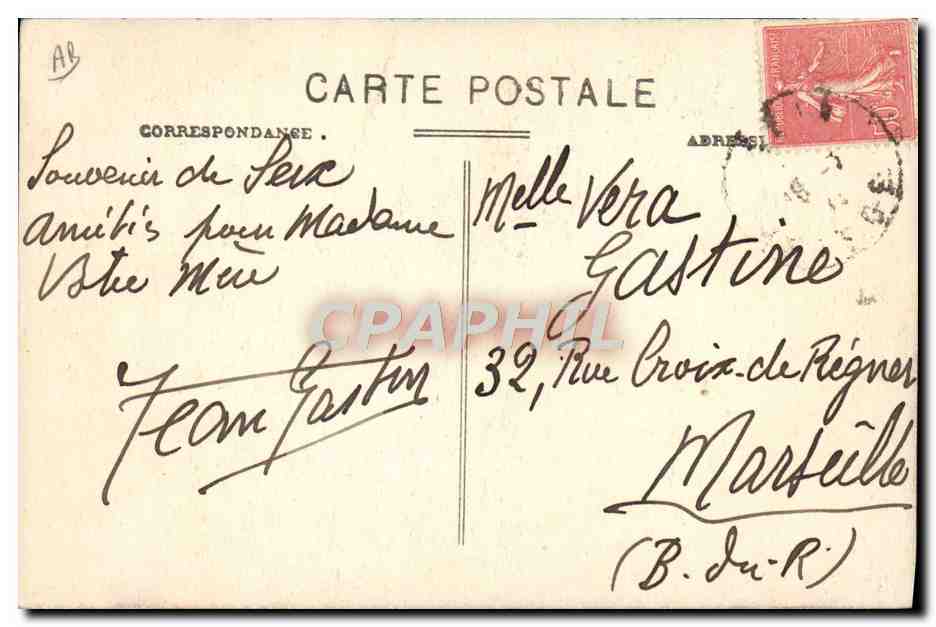 CPA Folklore Type Bethmalaise Ariege — Verso