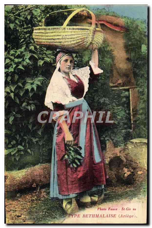 CPA Folklore Type Bethmalaise Ariege