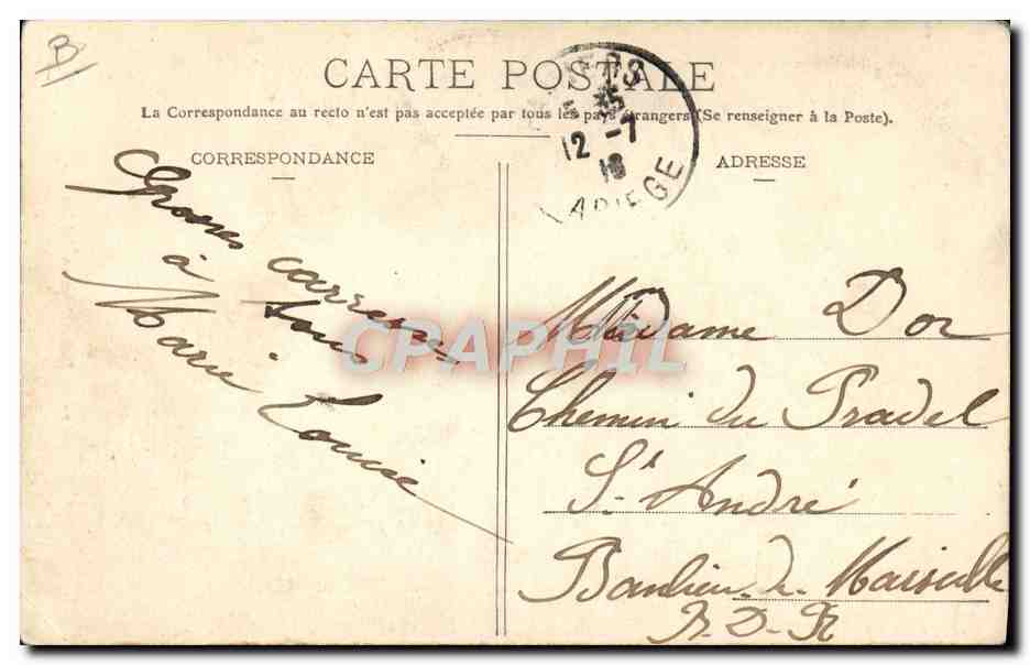 CPA Folklore Bethmalaise en cuisine — Verso