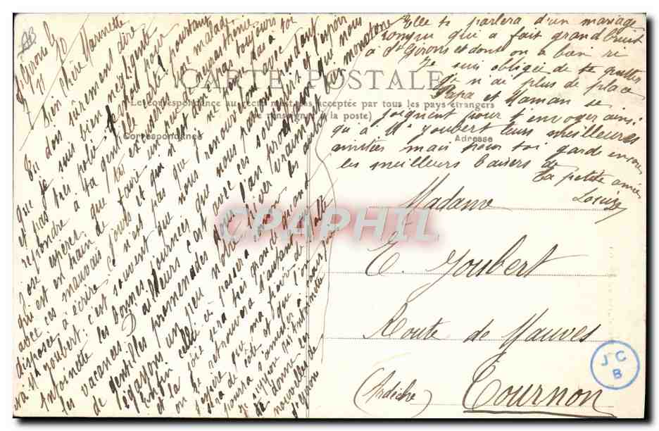 CPA Folklore Bethmalaise au champ — Verso