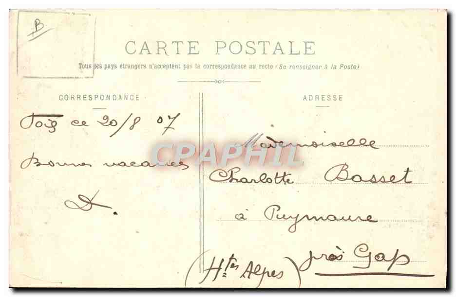 CPA Folklore Type de Bethmalaise  — Verso