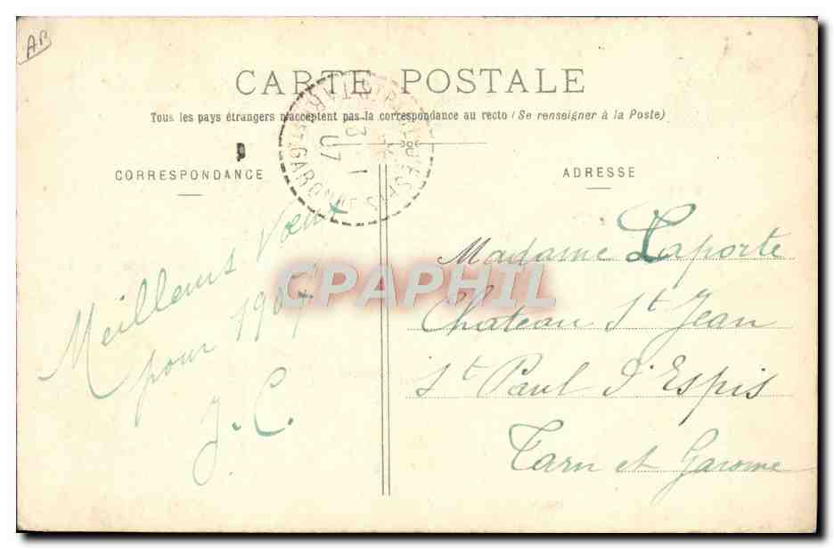 CPA Folklore Type de Bethmalaise  — Verso