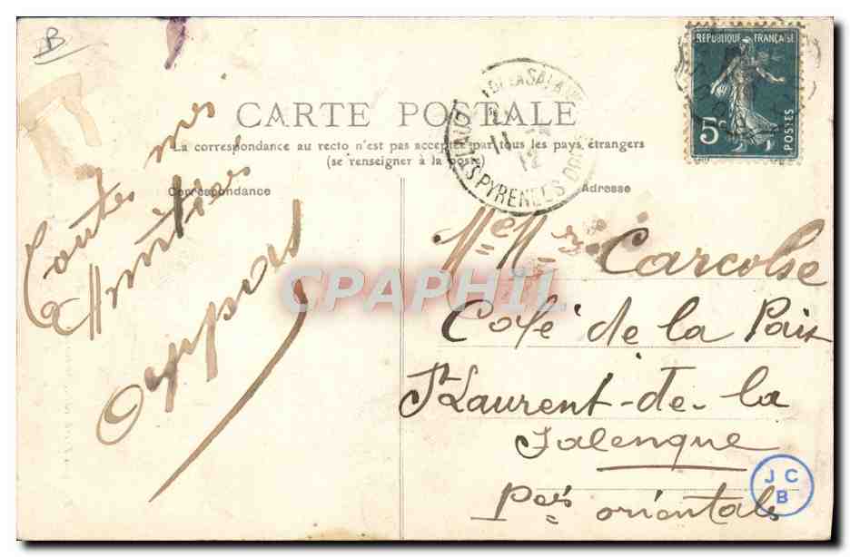 CPA Folklore Bethmalaise Fileuse — Verso