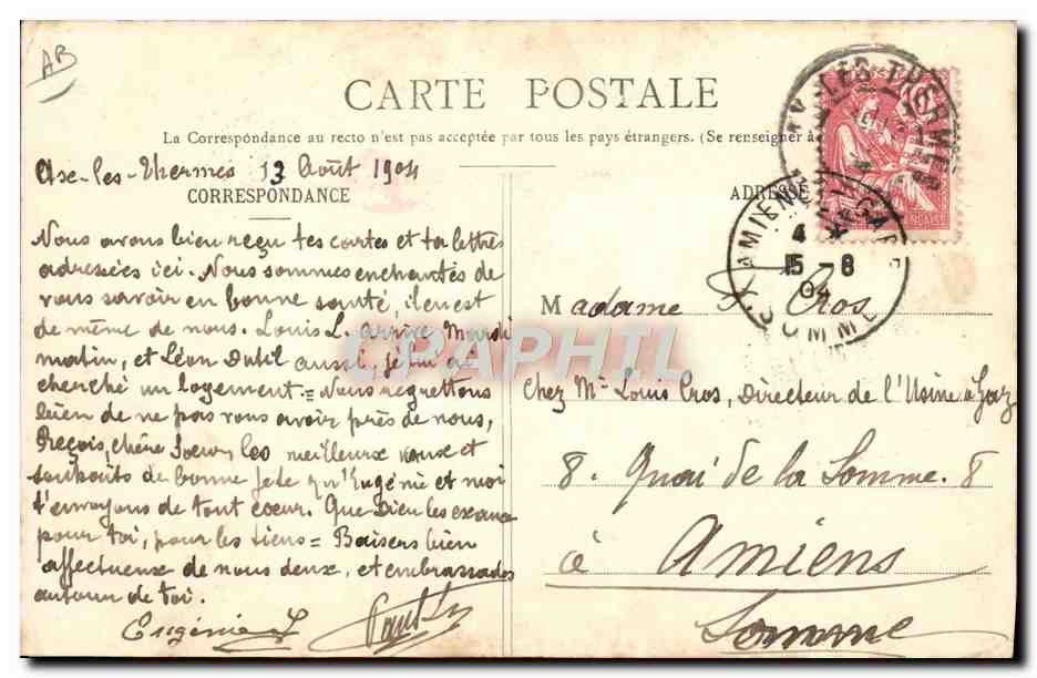 CPA Folklore Types de Bethmalaises pres Castillon Ariege  — Verso