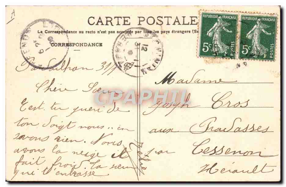 CPA Folklore Groupe de Catalanes — Verso