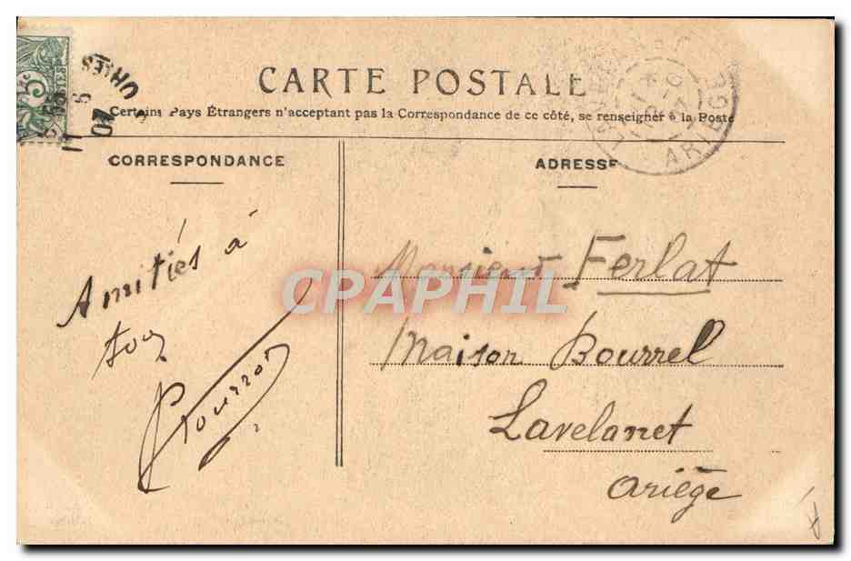 CPA Folklore Type de Catalane  — Verso