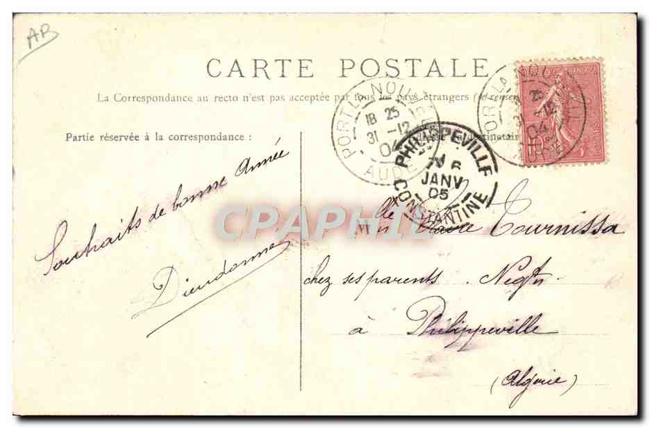 CPA Folklore Type Catalan Oune Xerritade — Verso