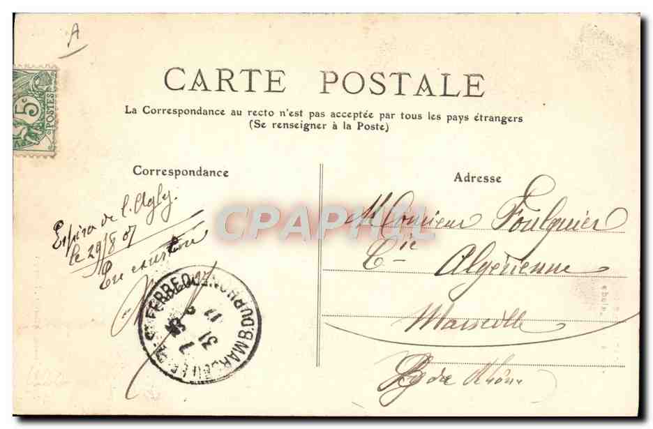 CPA Folklore Catalane buvant a la regalade — Verso