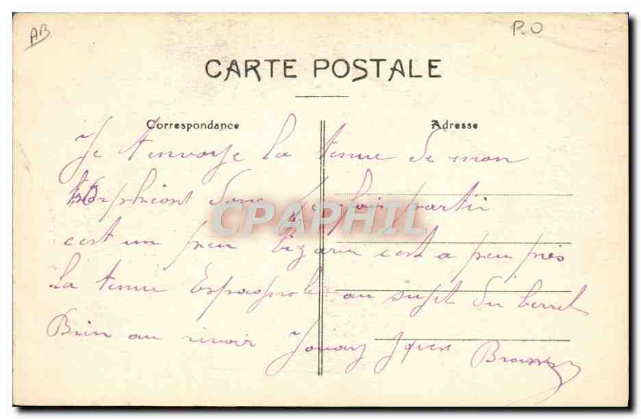 CPA Folklore Type de Catalan  — Verso