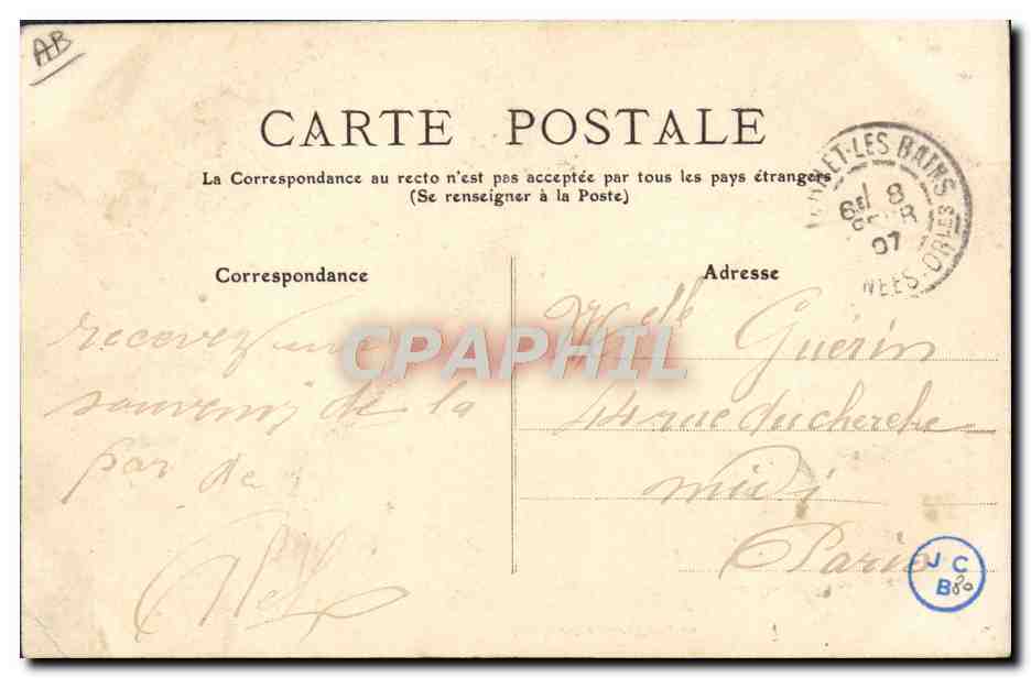 CPA Folklore Type Catalane — Verso