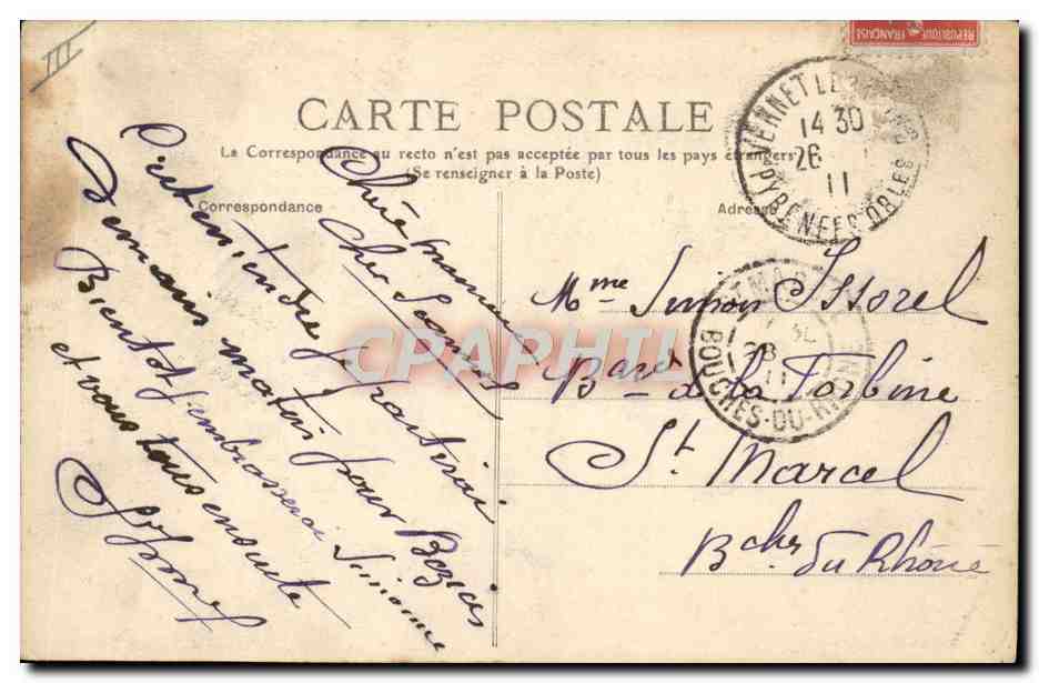 CPA Folklore Types de Catalanes — Verso