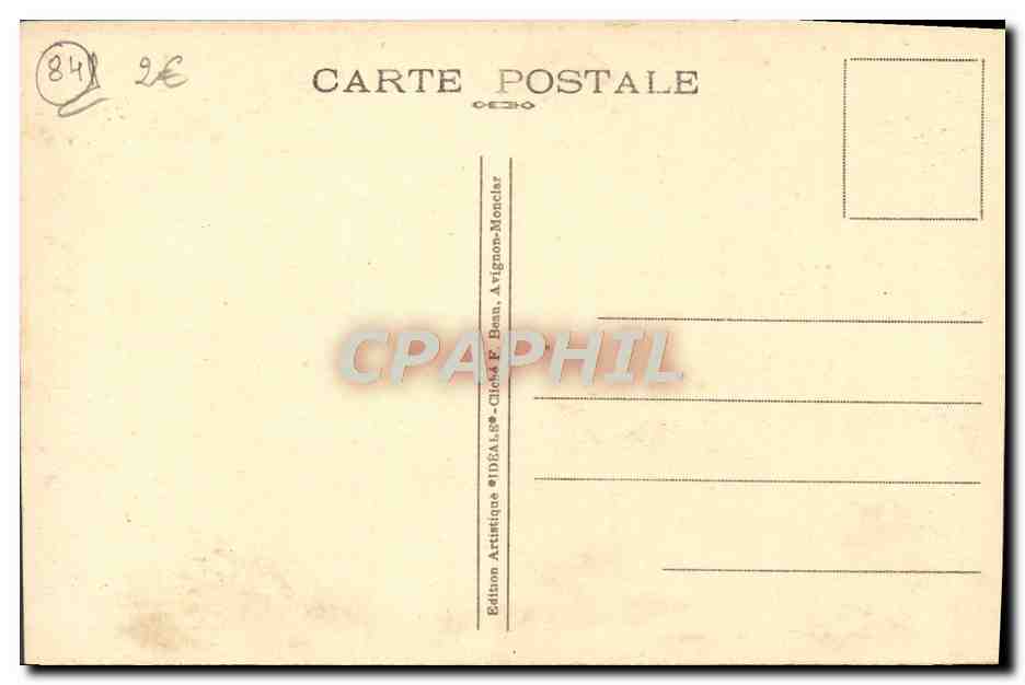 CPA Avignon Pont Saint Benezet Le rhone et le pont suspendu — Verso