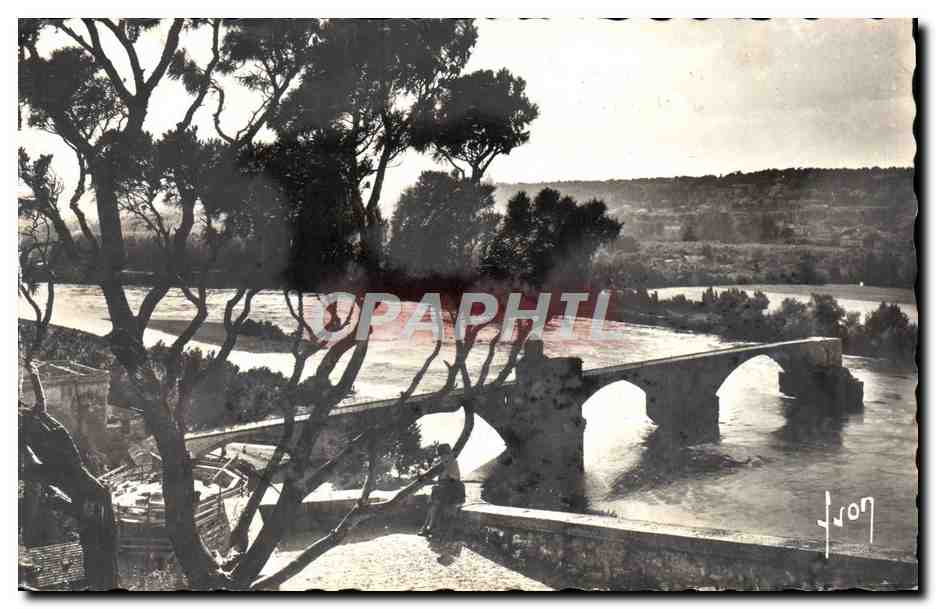CPM Avignon Le Rhone et le Pont Saint Benezet