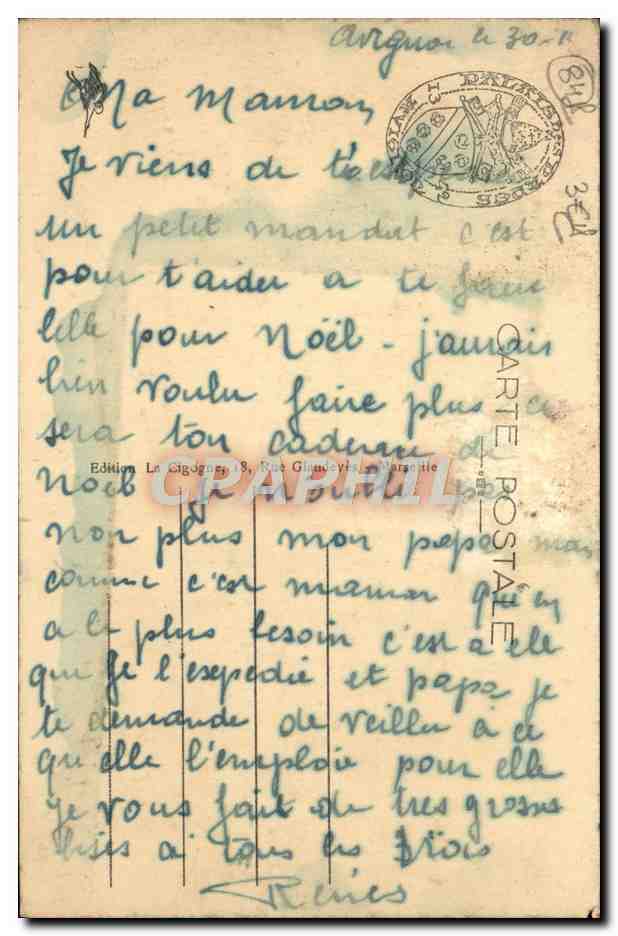 CPA Avignon Le Pont Suspendu et le Palais des Papes — Verso