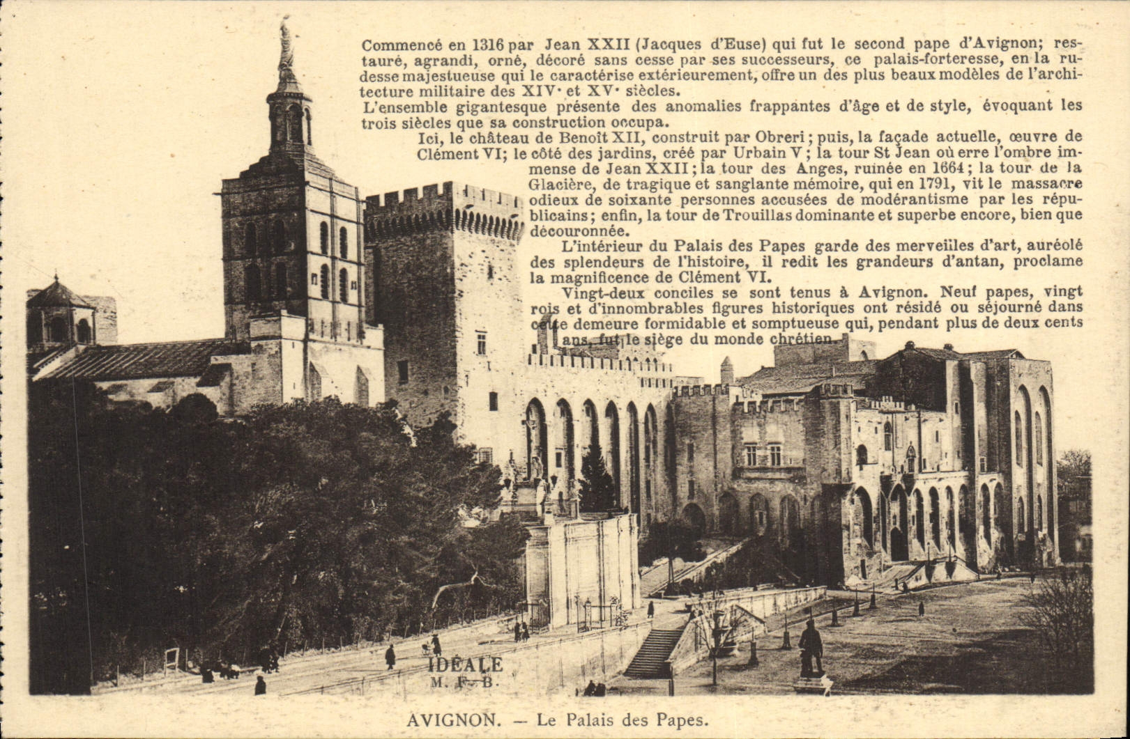 CPA Avignon Palais des Papes 