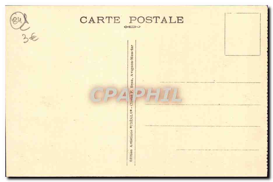 CPA Avignon Palais des Papes  — Verso