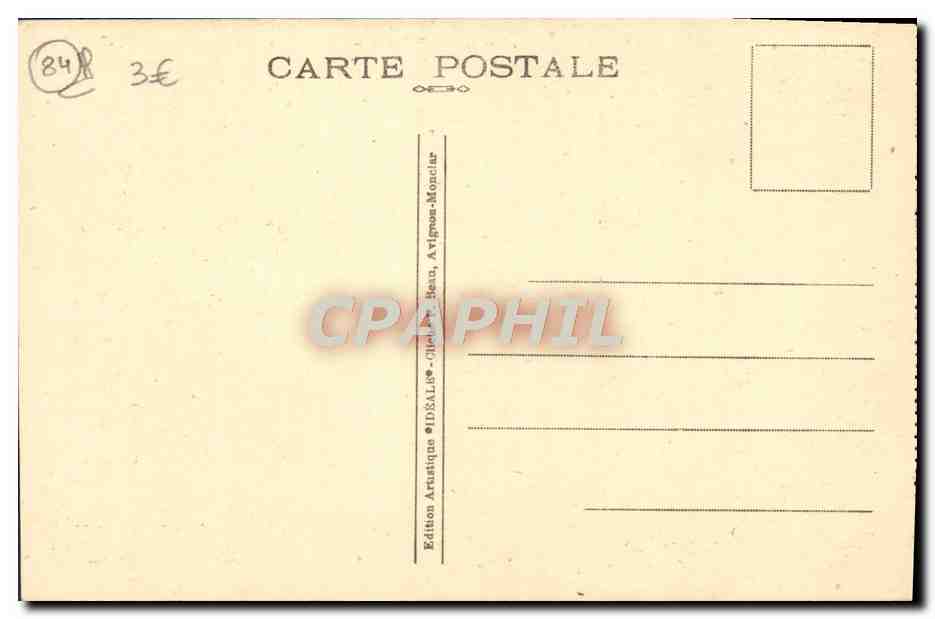 Avignon — Promenade du Rocher des Doms. Bassin des Cygnes et la Vénus aux Hirondelles — Idéale M.F.B. — Rückseite