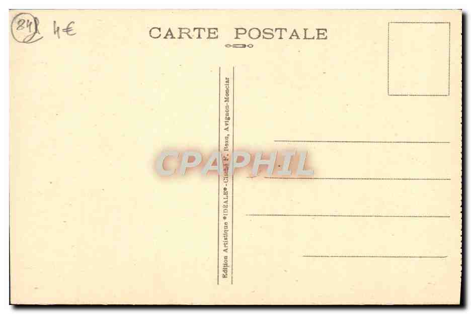 Avignon — Vue générale - Petit Rhône, Île de la Barthelasse et Grand Rhône — Idéale M.F.B. — Rückseite