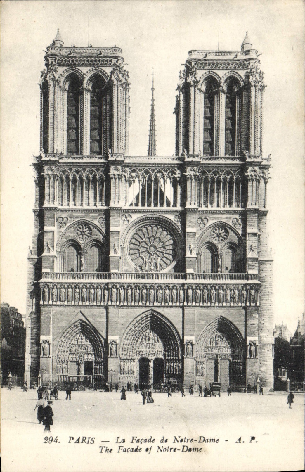 CPA Paris La Facade de Notre Dame 