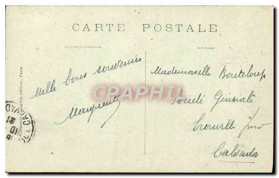 CPA Paris La Madeleine — Verso