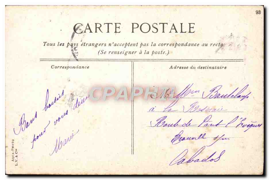 CPA Paris Notre Dame  — Verso