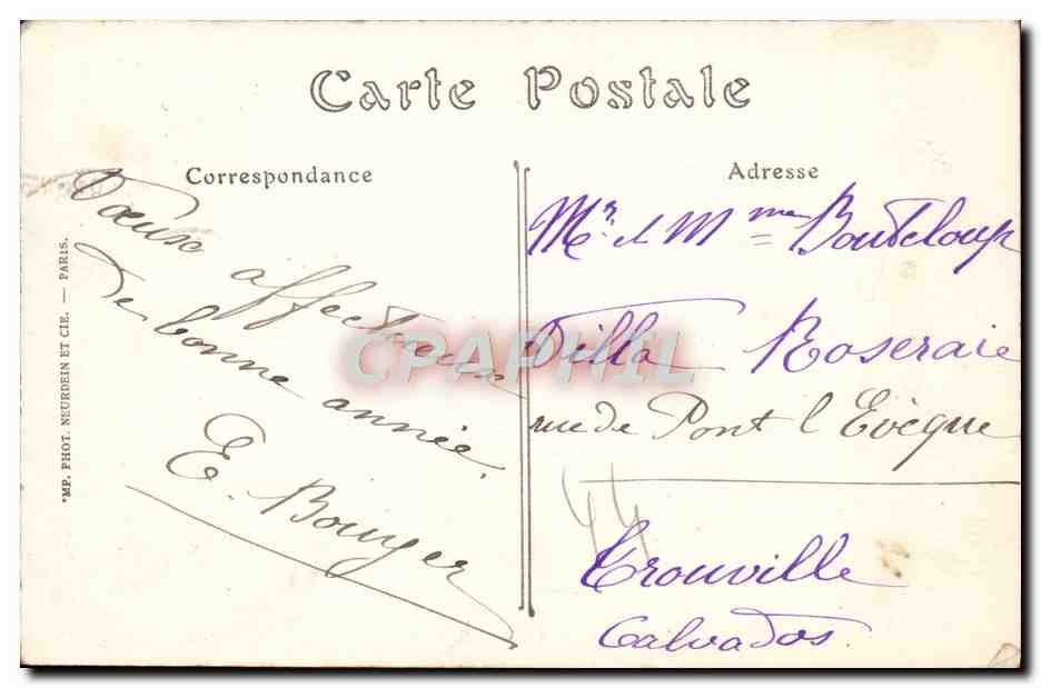 CPA Paris L'Arc de Triomphe — Verso