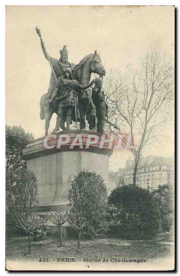 CPA Paris Statue de Charlemagne