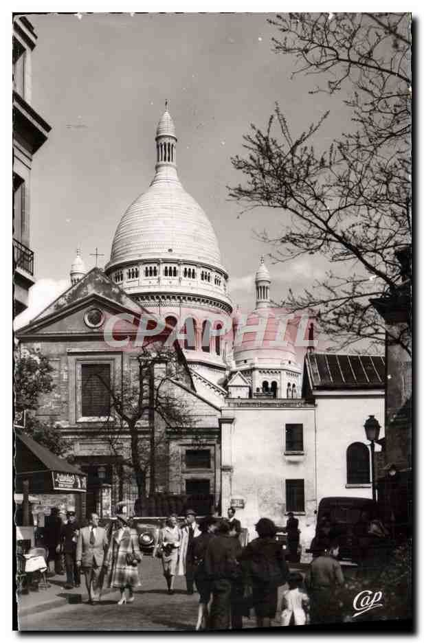 CPM Paris Le Sacre Coeur et L'Eglise St Pierre 