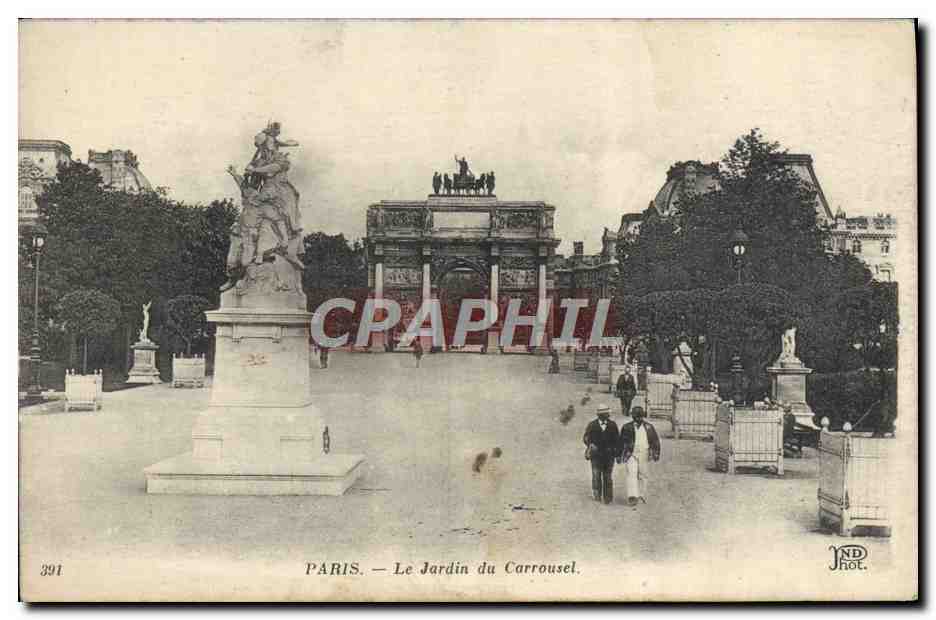 CPA Paris Le Jardin du Carrousel