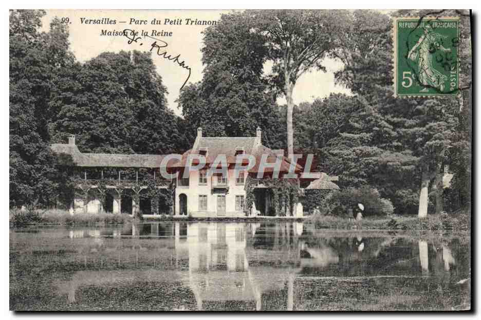 CPA Versailles Parc du petit Trianon Maison de la reine