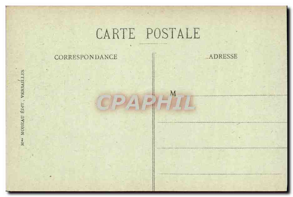 CPA Palais de Versailles Le Parc Bassin d'Apollon et L'Allee Royale — Verso