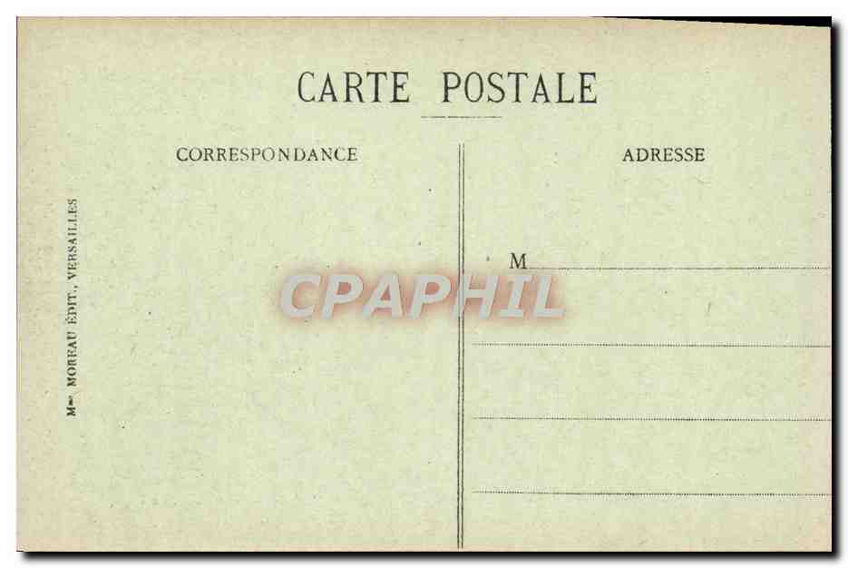 CPA Palais de Versailles Le Parc Combat des animaux et allee des Trois Fontaines  — Verso