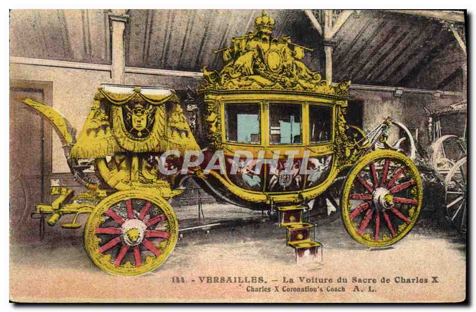 CPA Palais de Versailles La voiture du sacre de Charles X