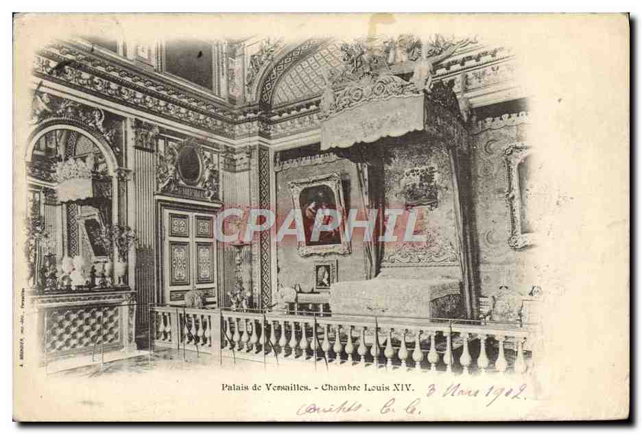 CPA Palais de Versailles Chambre Louis XIV