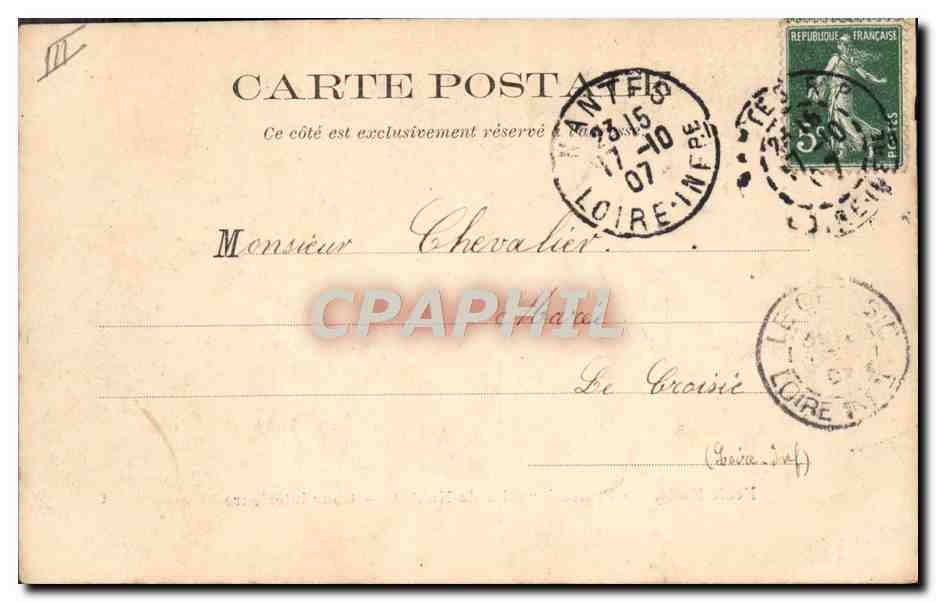 CPA Ecole nationale professionnelle de Nantes Cour interieure  — Verso