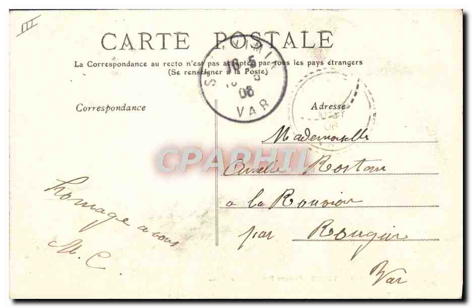 CPA Ecole Tours Groupe scolaire Mirabeau  — Verso