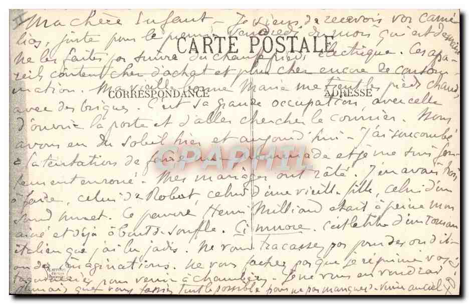 CPA Ecole Chambery Lycee de jeunes filles  — Rückseite