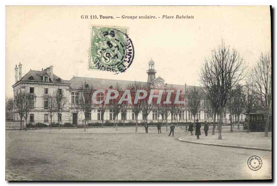 CPA Ecole Tours Groupe scolaire place Rabelais 
