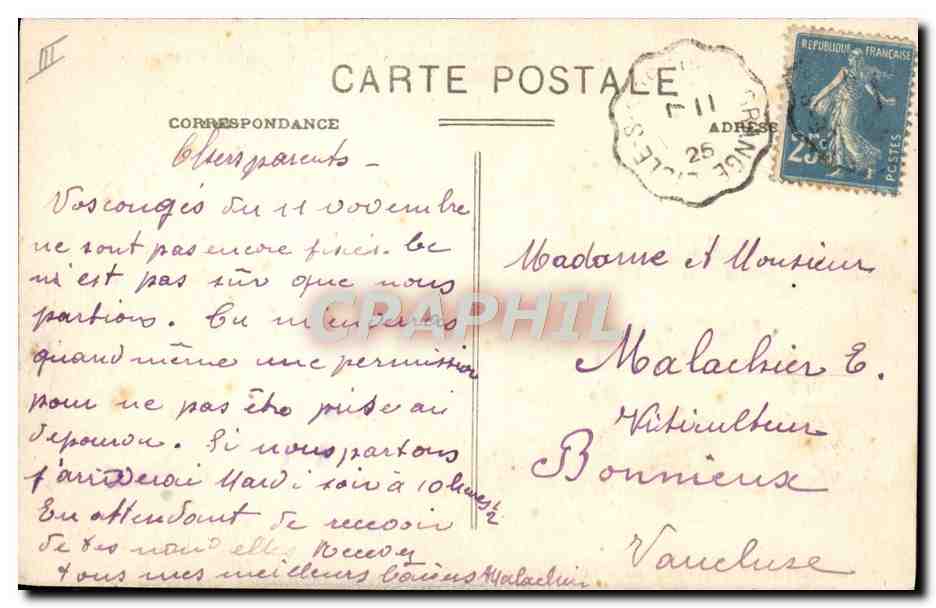 CPA Ecole Superieure de jeunes filles Vue generale de l'ecole Carpentras  — Verso