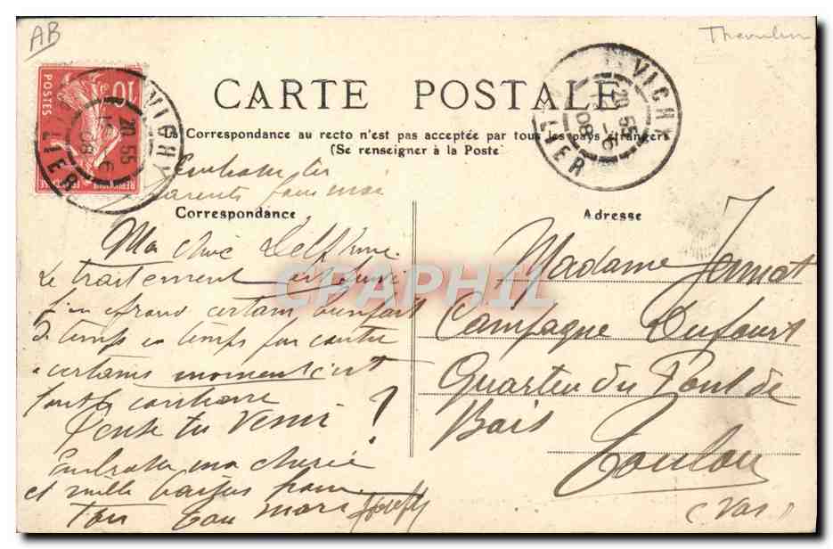 CPA Vichy Le Gargarisme — Rückseite