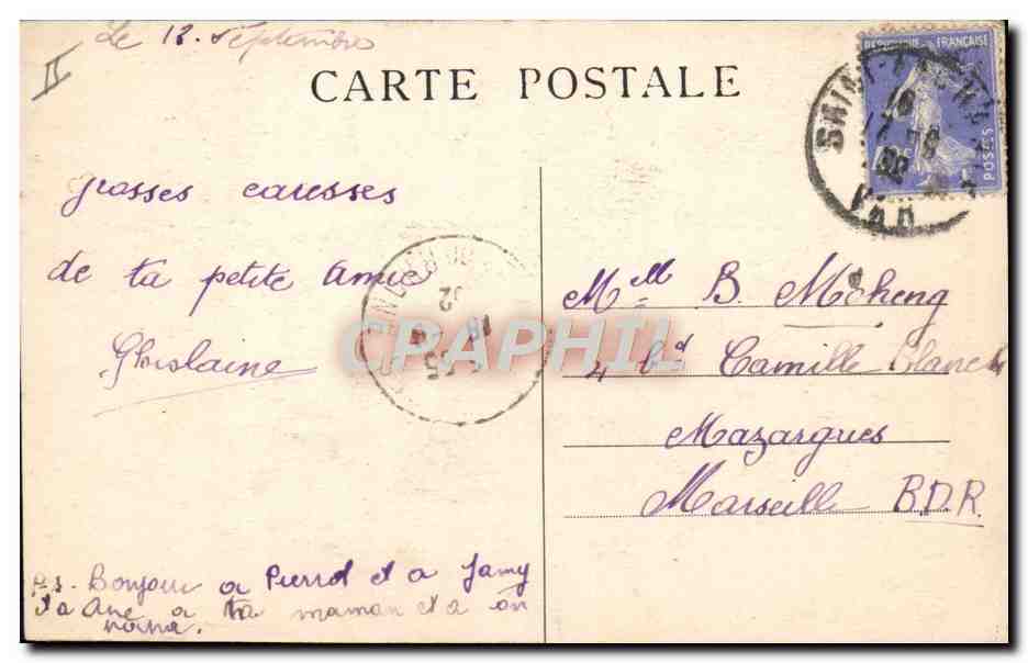 CPA La Sainte Baume L'Observatoire Du Pic De Bertagne — Rückseite