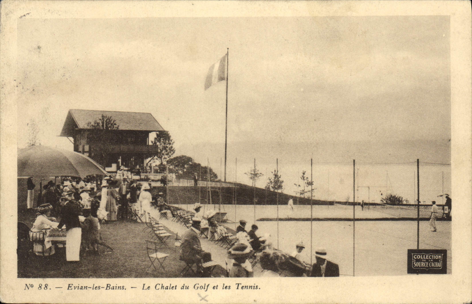Evian-les-Bains — Le Chalet du Golf et les Tennis — Collection Source Cachai, n°88