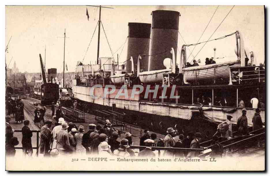 Dieppe — Embarquement du bateau d'Angleterre — LL