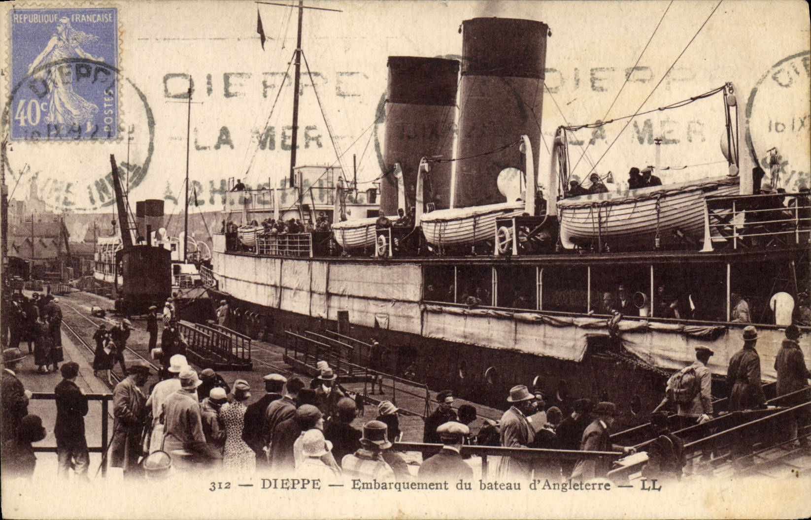 Dieppe — Embarque del barco inglés — LL