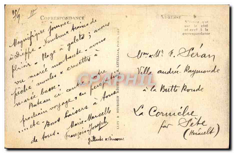 Dieppe — Embarque del barco inglés — LL — Reverso