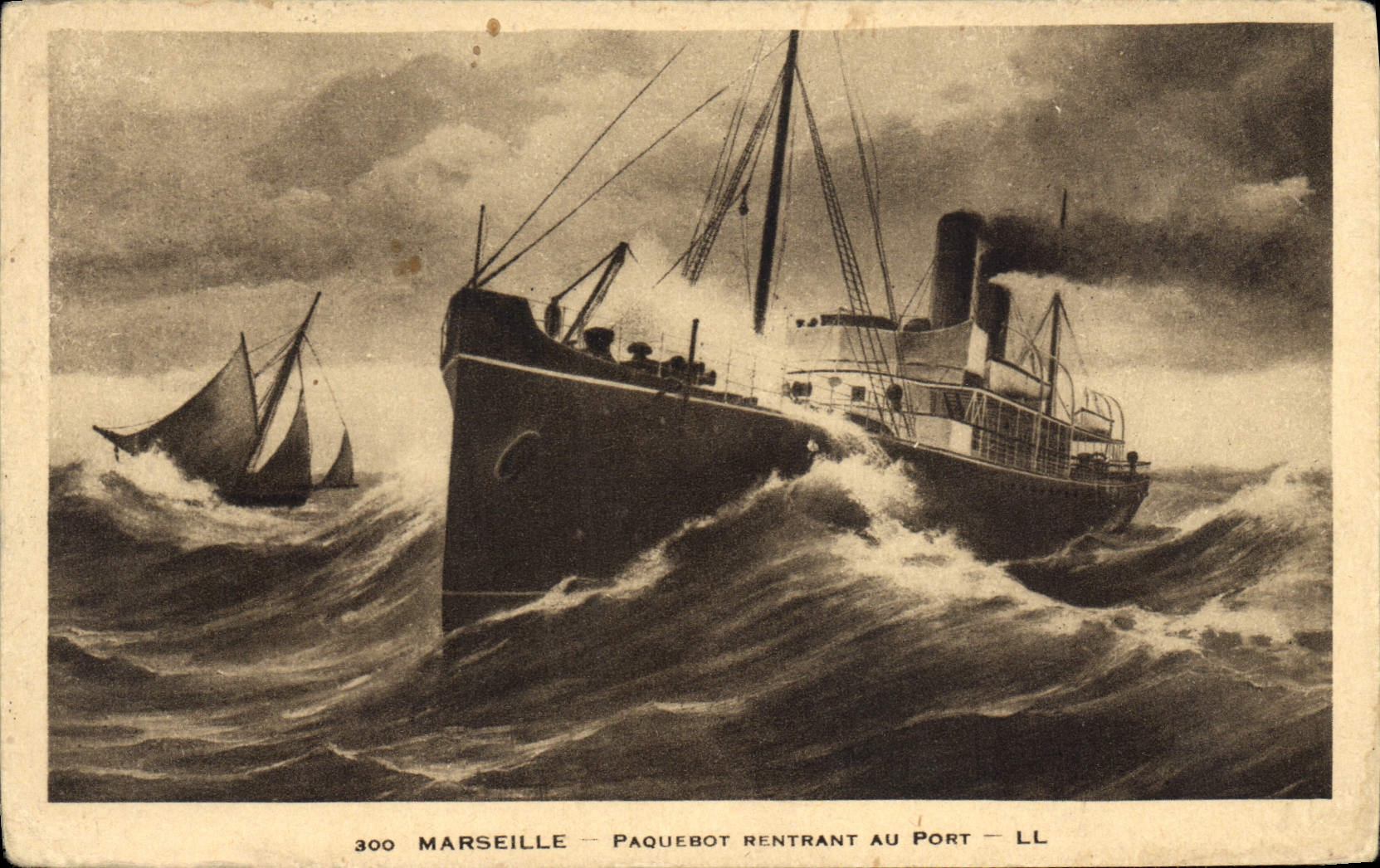 Marseille — Paquebot rentrant au port — LL — n°300