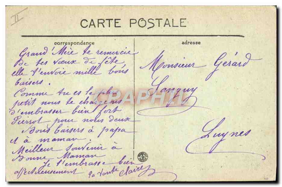 Marseille — Le Courrier de Chine et du Japon, par grosse Mer — E. L. 105 — Reverso