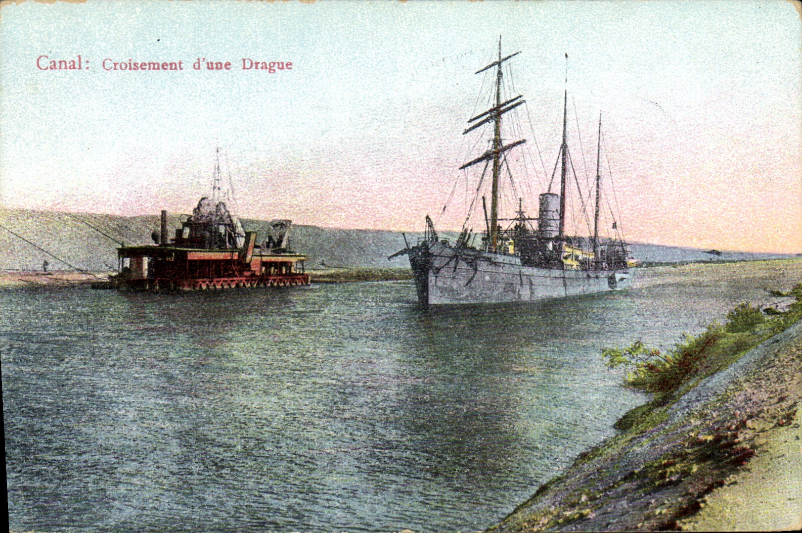 Canale: Incrocio di una Dragamine — The Cairo Postcard Trust, n° 295
